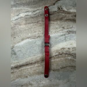 Salvatore Ferragamo Red Strap with Silver Clasp